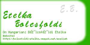 etelka bolcsfoldi business card